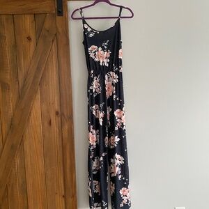 Navy Floral Romper